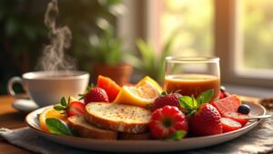 café da manhã saudável e energético